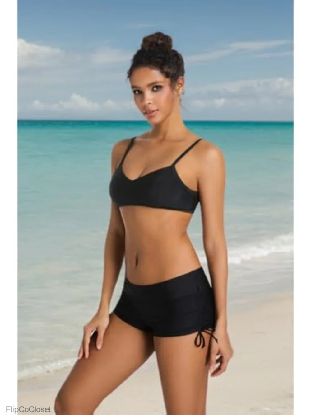 Women's Swim Boardshorts with Adjustable Ties UPF 50+ Quick Dry Nylon Spandex